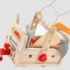 Children's Wooden Maintenance Toolbox Twist Screw Removal Nut Portable Panel Bar Baby Educational Toys for Boys 6