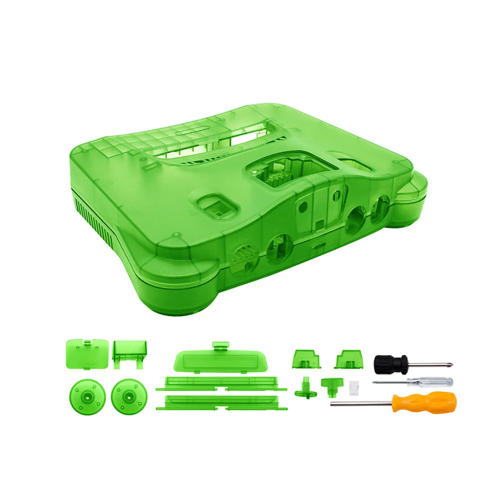 透明シェルカスタム Nintendo Switch 付属品付き Nintendo Switch用の透明なプラスチックシェル,n64コンソール用