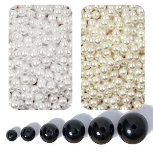 300pcs/150pcs/80pcs/40pcs/30pcs/20pcs Ivory imitation pearl craft pearls  with small holes