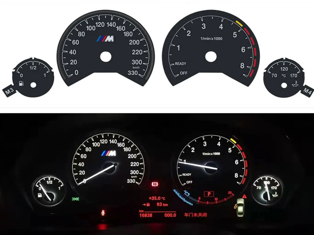 Gauge Overlay For Bmw F30 F31 F32 F33 F34 F36 3m Gauge Face Cluster