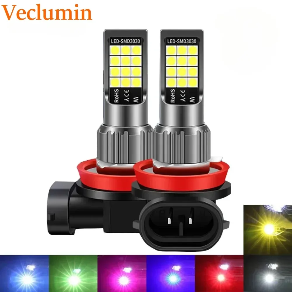 LED Car Lights LED Lights LED Bulbs LED Headlights LED Car Headlights Car Headlamps HID Headlight Bulbs Car LED Fog Light H11H7 9005 9006 with Flashing Emergency Warning Strobe Led Light 9005 9006 H3 880 881 12V 24Leds Auto Lights