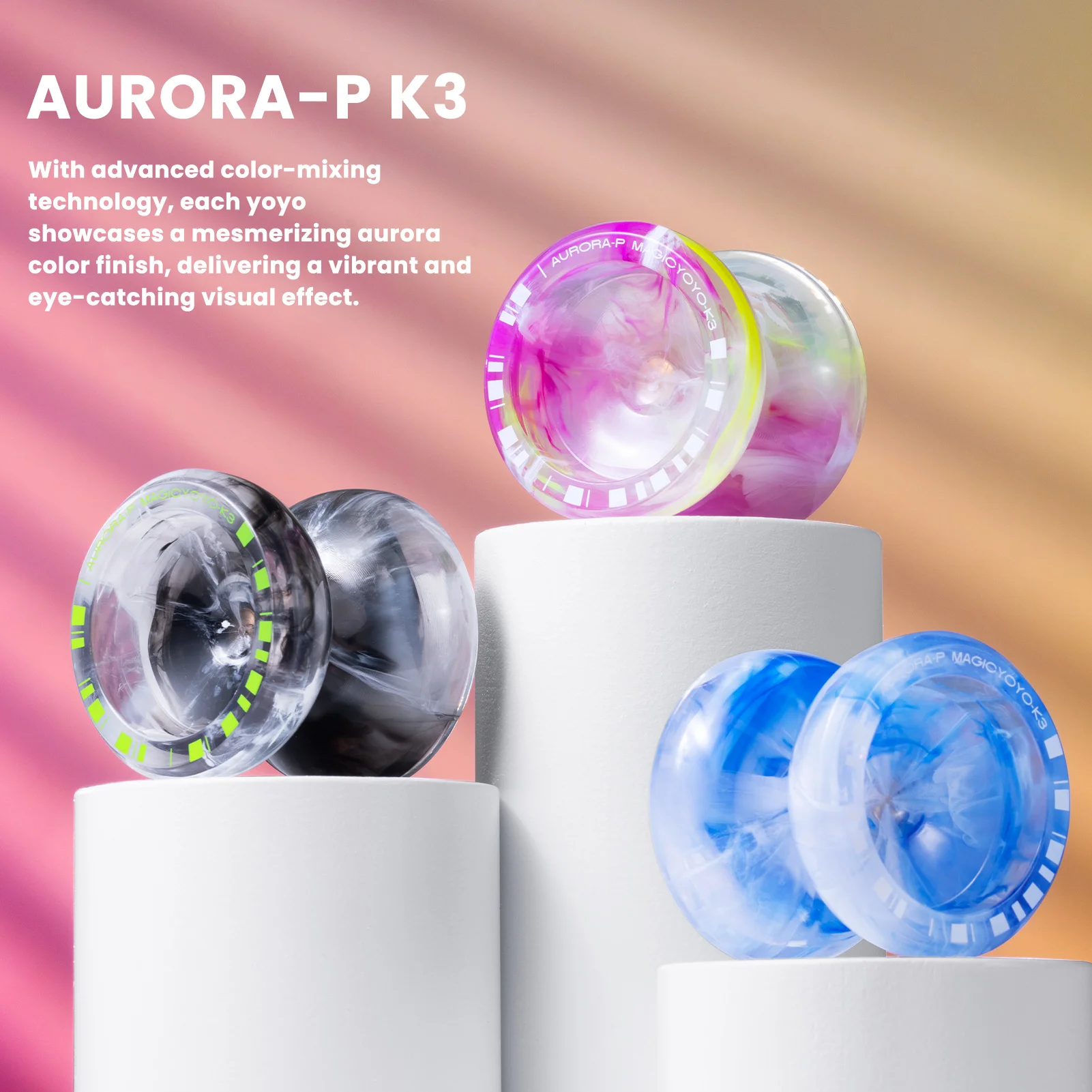 Yoyo Ball MAGICYOYO K3 Aurora-p Yoyo Kids Responsive Yoyo Beginner Professional Trick Yoyos Extra Unresponsive Bearing