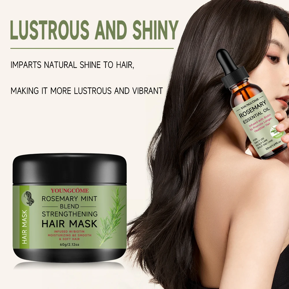 YOUNGCOME Rosemary Serum Conditioner for Hair Repair Mask Nourish Scalp Treatment Rosemary Essential Oil for Hair Care Shampoo