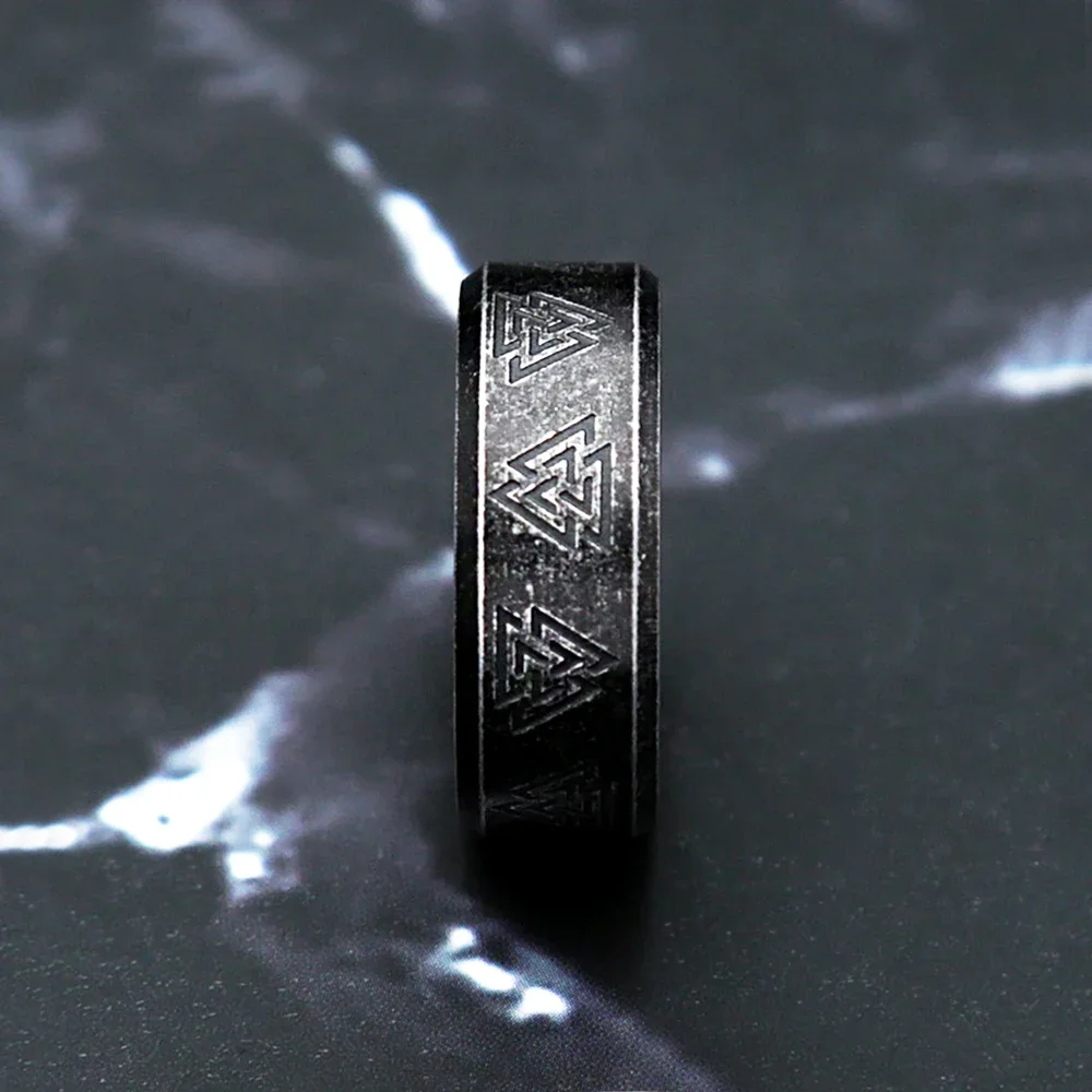 Vintage Viking Rune Stainless Steel Rings For Men Nordic Ring Fashion Valknut Celtic Knot Amulet Jewelry Gifts stainless steel ring finger ring