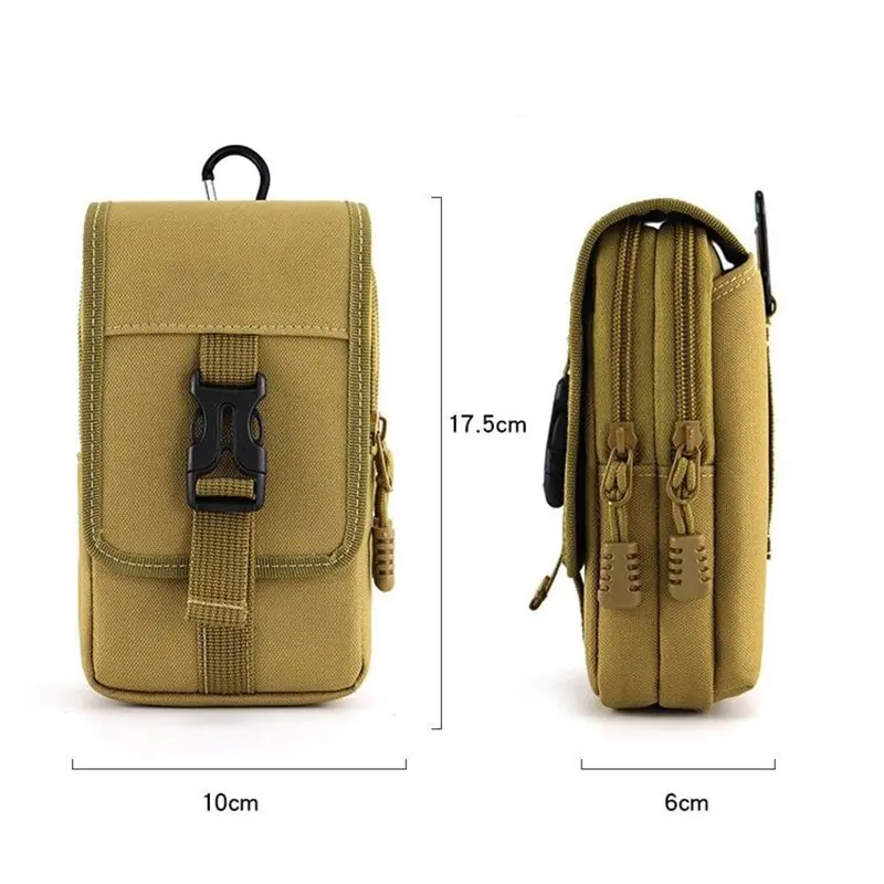 Men Wallet Double Layer Waist Bag Outdoor Sports Waterproof Military Phone Bag Belt Bags Camping Hunting Tactical Fanny Pack