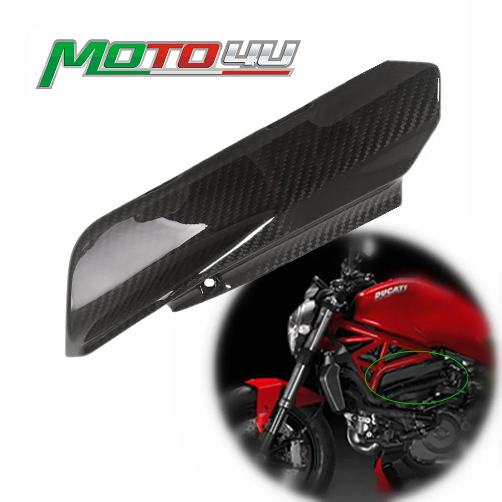 

Для Ducati Monster 821 1200 2014 2015 2016 2017 2018 2019 2020 2021 100% углеродное волокно левая БОКОВАЯ обтекатель отделка глянцевая панель