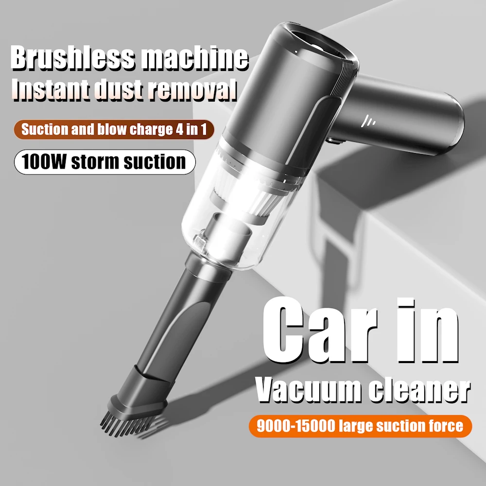 Car Wireless Vacuum Cleaner Powerful Suction Home Car Dual Use Cleaner Portable Handheld Cleaning Machine New