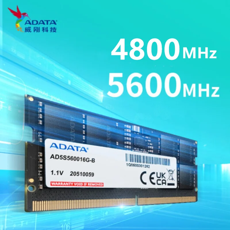 ADATA DDR5 SODIMM RAM 32GB 5600MHz 4800MHz 16GB 1.1V ノート