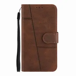 Sleek Flip Phone Case with Wallet and Card Slots - Enhanced Protection Cover - Realme 5 (Brown)