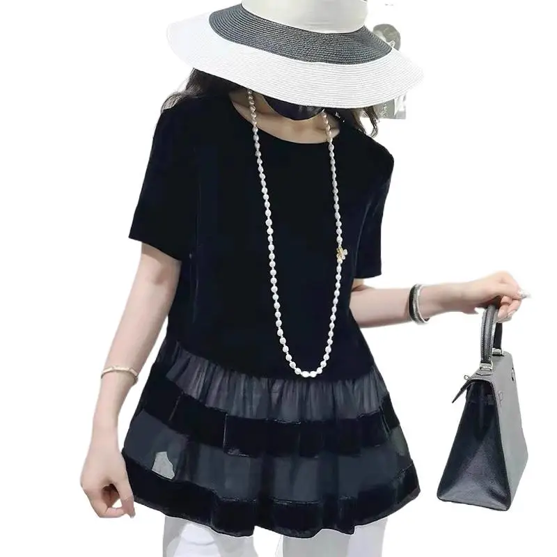 

2023 Women's Clothing Black Fashion Tops