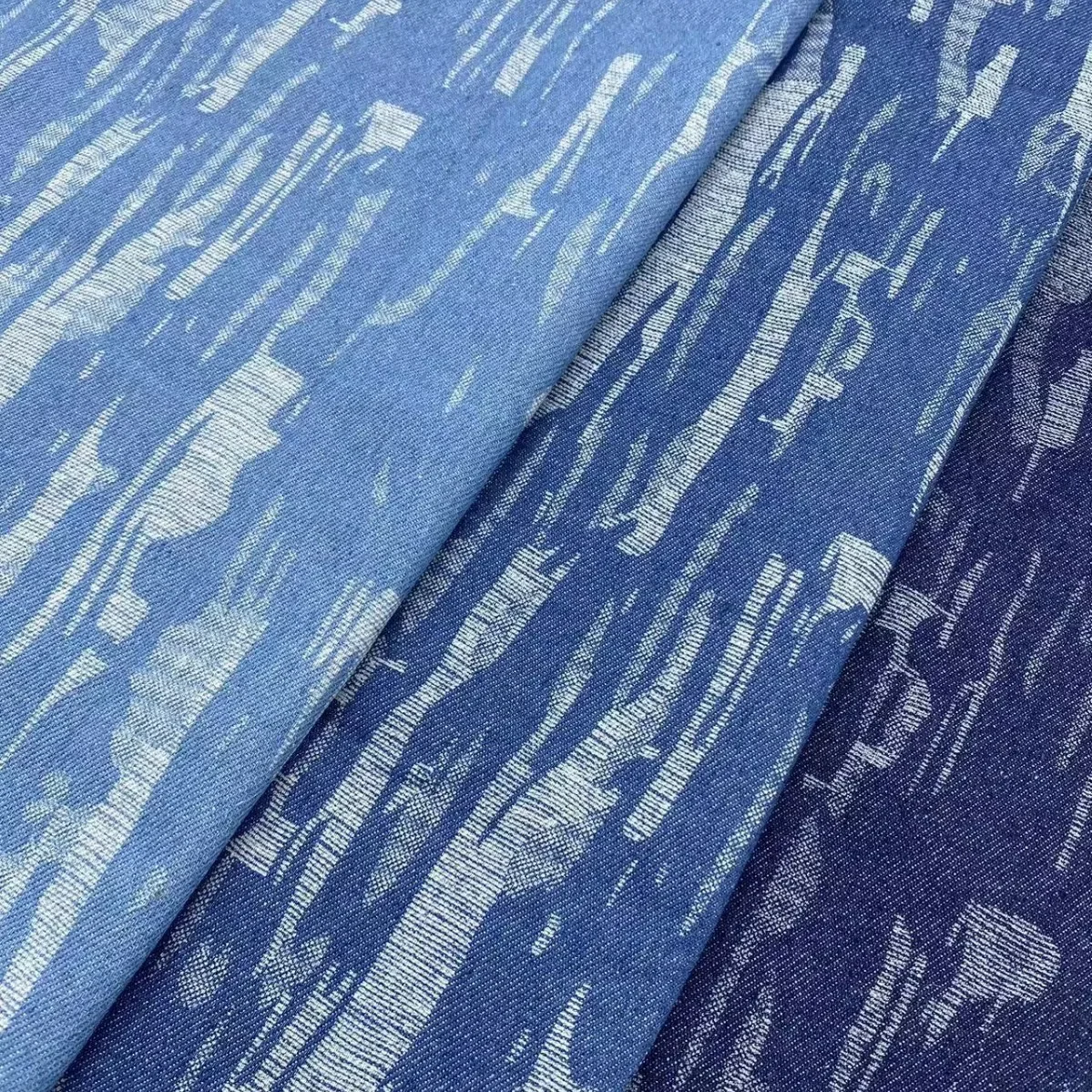 Fashionable Waterfall Denim Fabric Washed Printed Material for Skirts Shoes Hats Clothing Outerwear And Bags from Mainland China