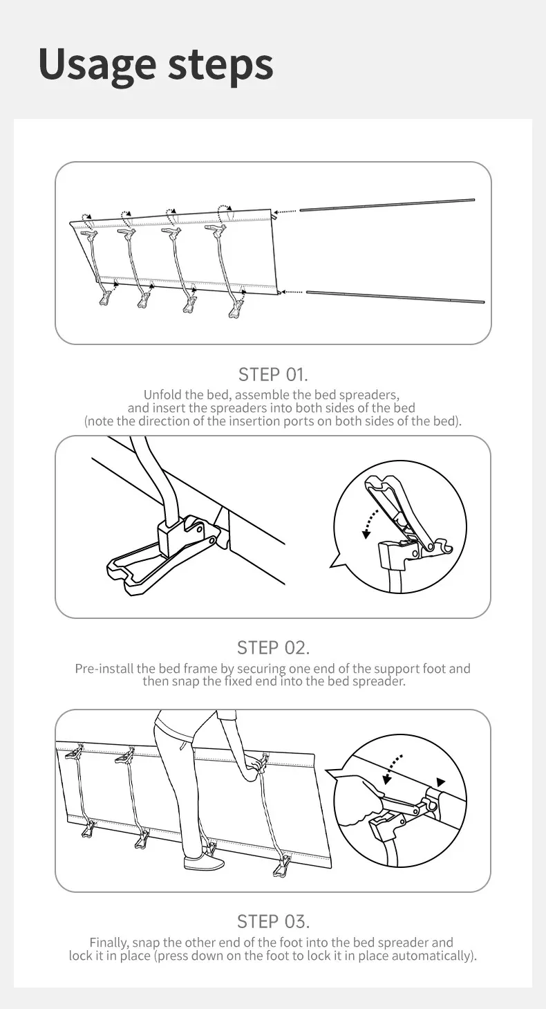 Naturehike 75cm Breites Campingbett Tragbares Klappbett Ultraleichtes Kompaktes Zeltbett für Camping Wandern Schlafliege – Detail 17