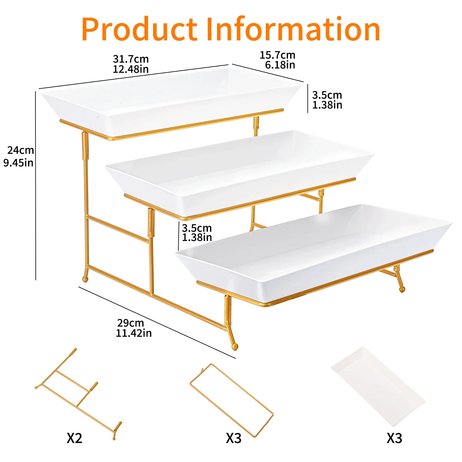 1PCS Three Layer Fruit Tray Rack et Table Cold Plate Creative Fruit Tray Rack Cake Sweet Snacks Food Display