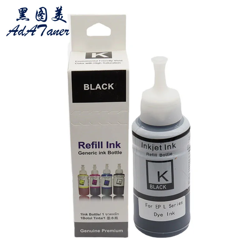 70ml 664 T664 T6641 Color Compatible Bottle Refill Dye Ink For Epson L120 L380 L210 L220 L3060 L100 L110 L130 Printer