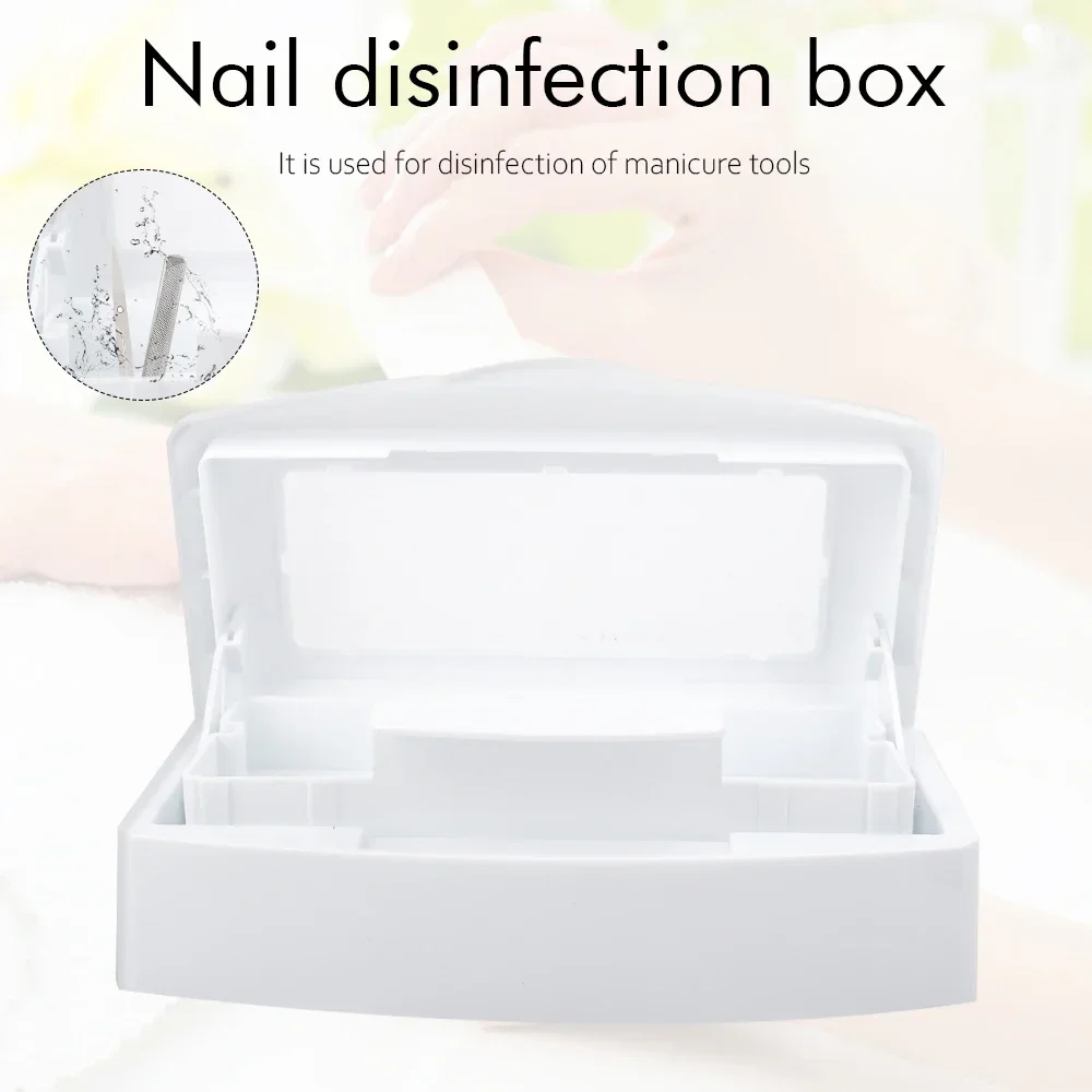 Nail Tool Sterilizer Manicure Tool Disinfection Box Nail Tools Cleaner Nail Sterilizer Tray Disinfection Box