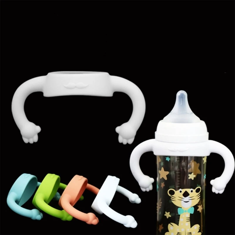 Baby Bottle Handle Silicone Baby Bottle Holder with Easy Grip Handles to Hold Their Own Bottle used for 2.17