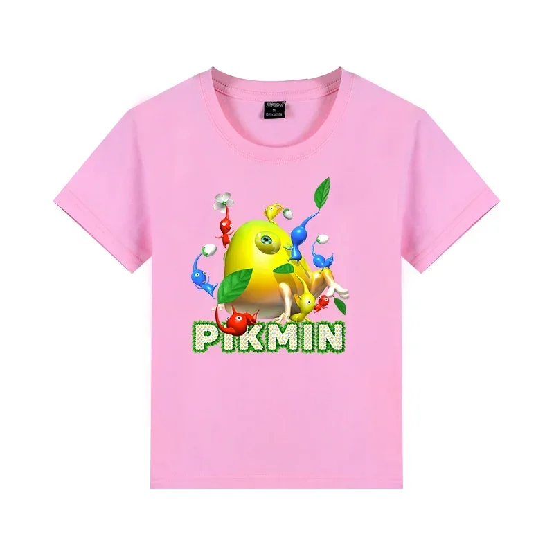 thumbnail image 1 of 2024 Nueva Venta Caliente Videojuego Pikmin 4 Impresión de Dibujos Animados Niños Camiseta de Algodón Linda Divertida Niñas Ropa Bebé Niños Verano Niños Tops, 1 of 5