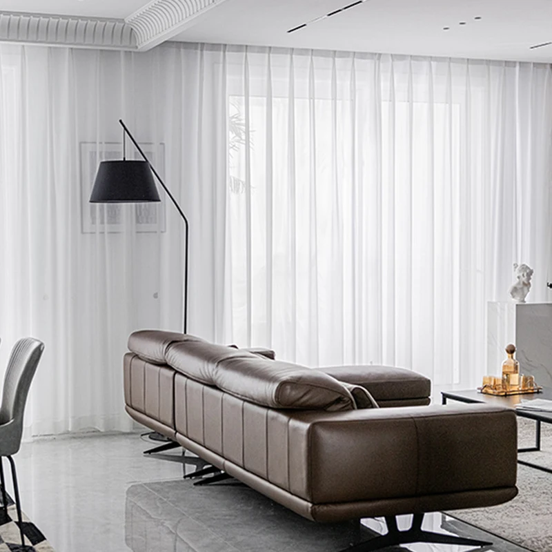 Curtains for Living Room Bedroom Window Solid Color Tulle Party Drapes