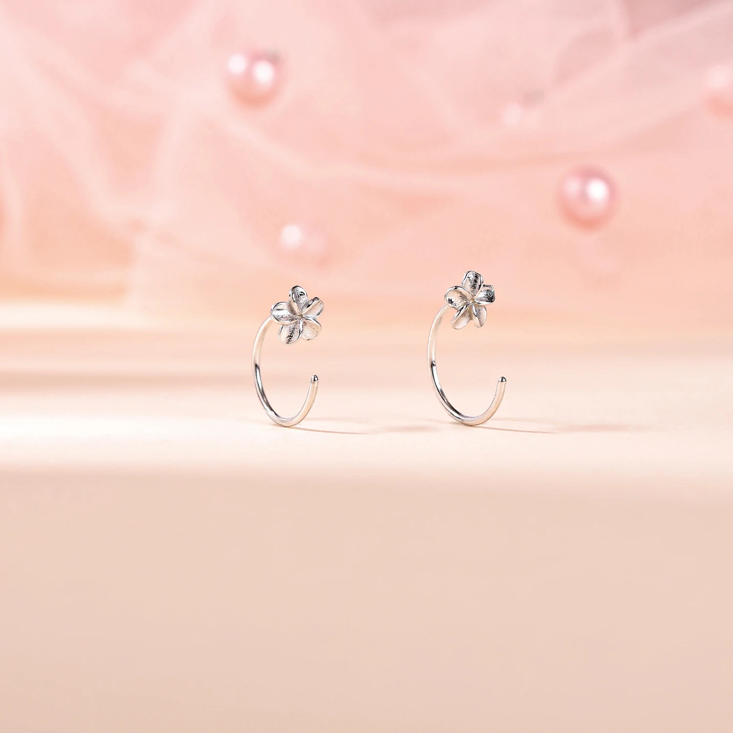 AOEDEJ 20G 2PCS 999 Sliver Open Earrings Jewelry Girl Cute Cat Heart Hoop Earring Crystal Opening Huggies Piercings Circle Ring 5
