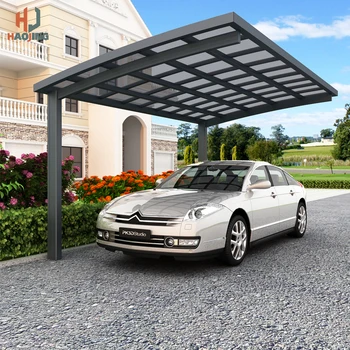 Outdoor Aluminum car port voiture extérieur metal garage für auto esterne rv for car parking canopy 6x3 polycarbonate carports 1
