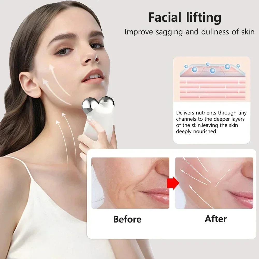 Facial Massager Microcurrent Roller EMS Device for Face Lifting Skin Tighten Rejuvenation Chin Remover Anti Wrikle Double care for facial massager,face slimming massager,face slimming strap