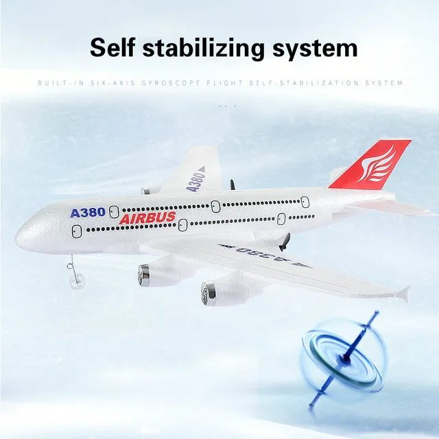 Airbus A380 Boeing 747 RC Airplane Remote Control Toy 2.4G Fixed Wing Plane Gyro Outdoor Aircraft Model with Motor Children Gift 3