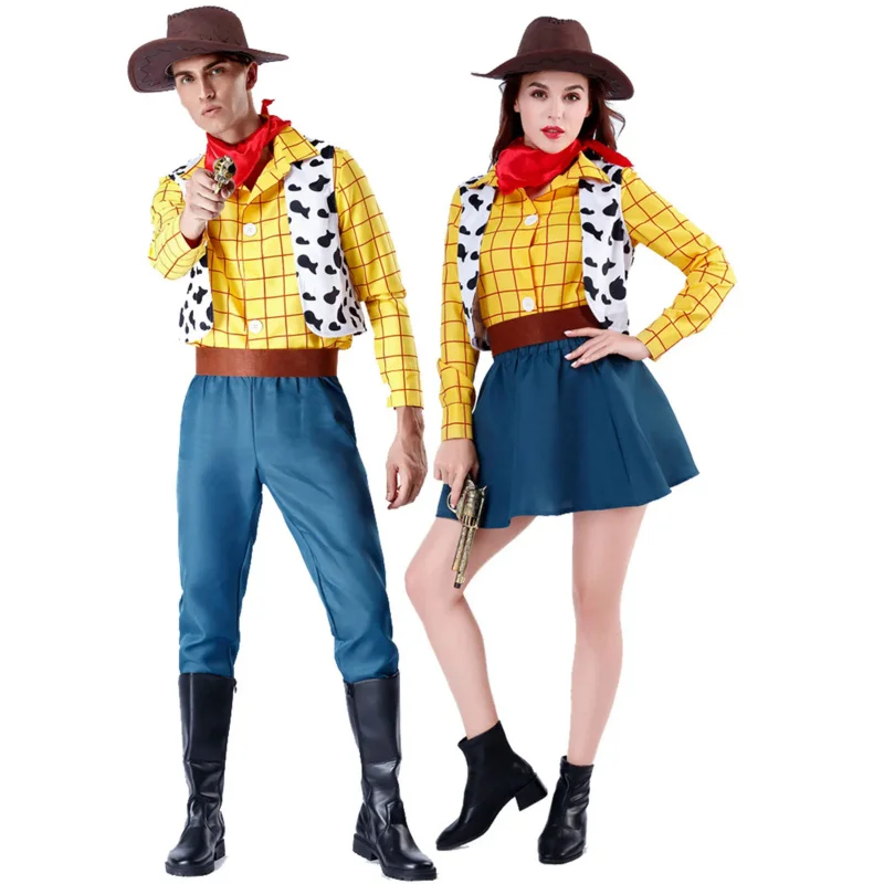 

Story toy costume sets with cowboy hat cosplay Anime Christmas suit unisex Knight Halloween Carnival party toy dress up