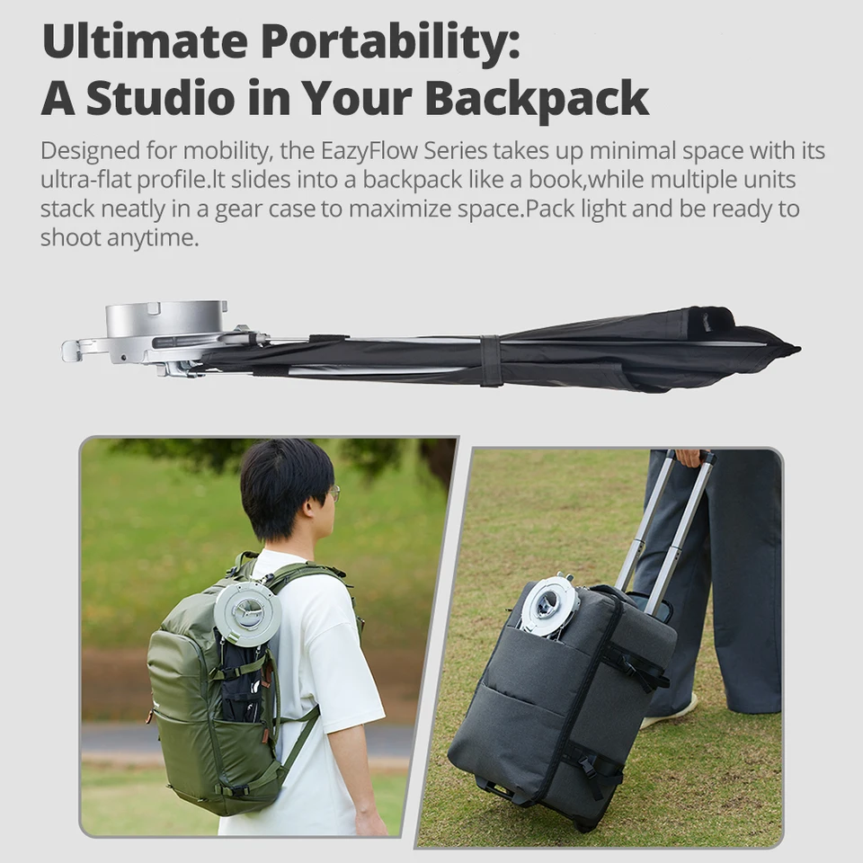 고독스 이지플로우 시리즈 접이식 소프트박스 보웬스 마운트 휴대용 퀵 세팅 조명 디퓨저 (사진 스튜디오 플래시 LED 조명용)