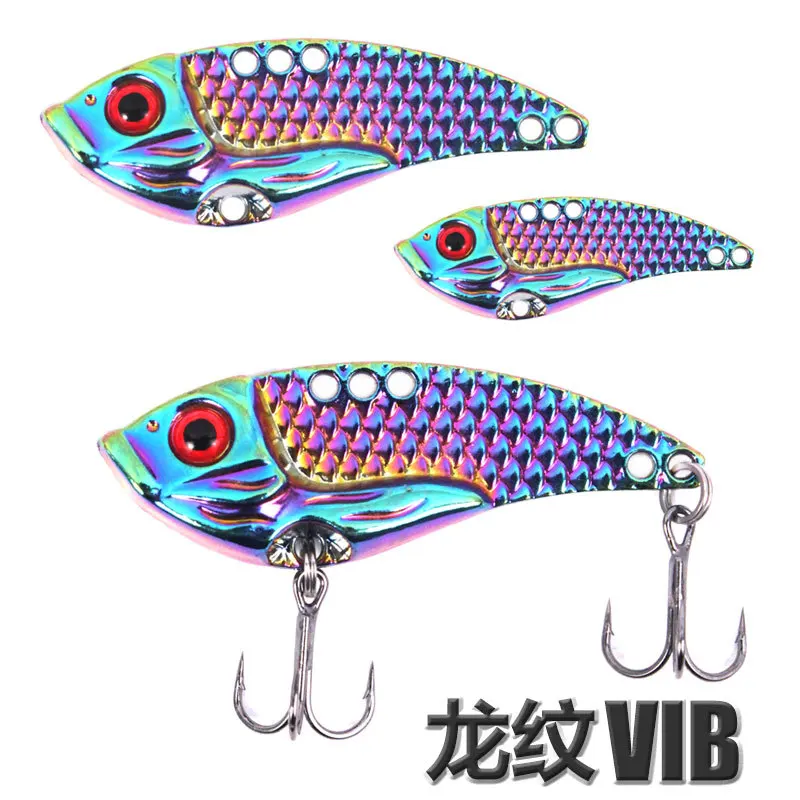 

1 Pcs Metal All Water Layer Long Throw Colorful Vibration VIB Sequin Luya Artificial Bass Bait Special Bait for Tremor Bait