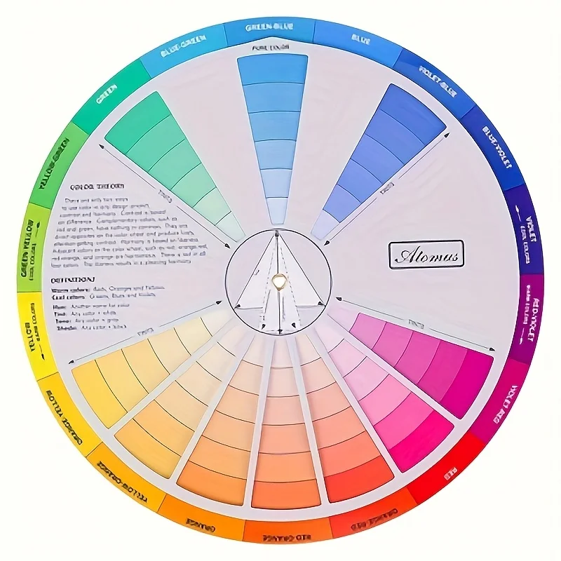 Color Gradient Wheel: Creative Art Teaching Tool with Color Theory Guide