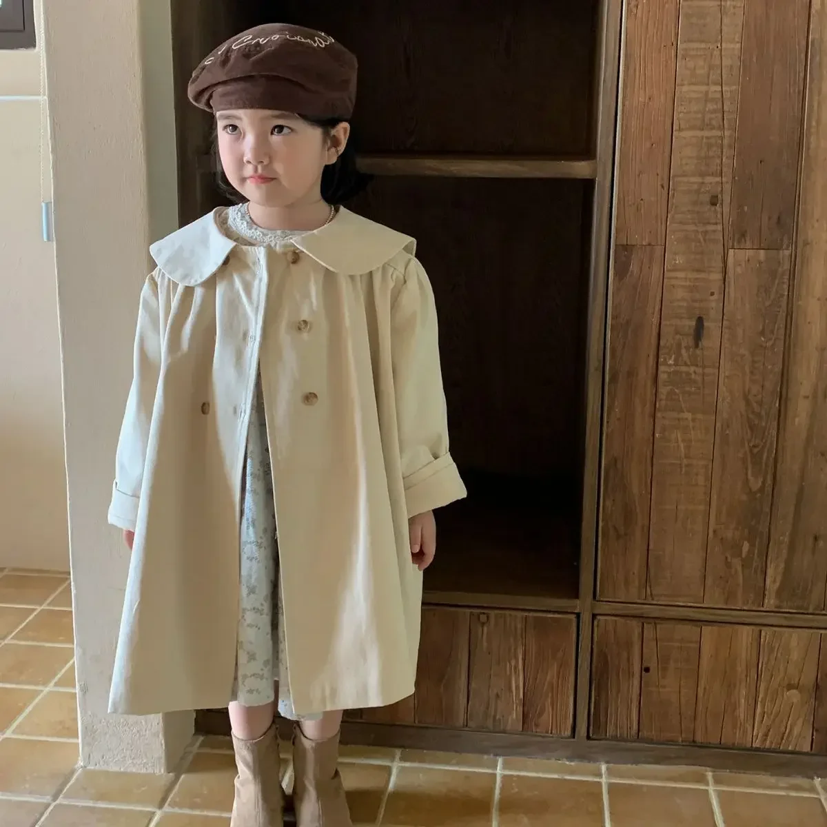 Kids jacket girls trench coats 120cm for children