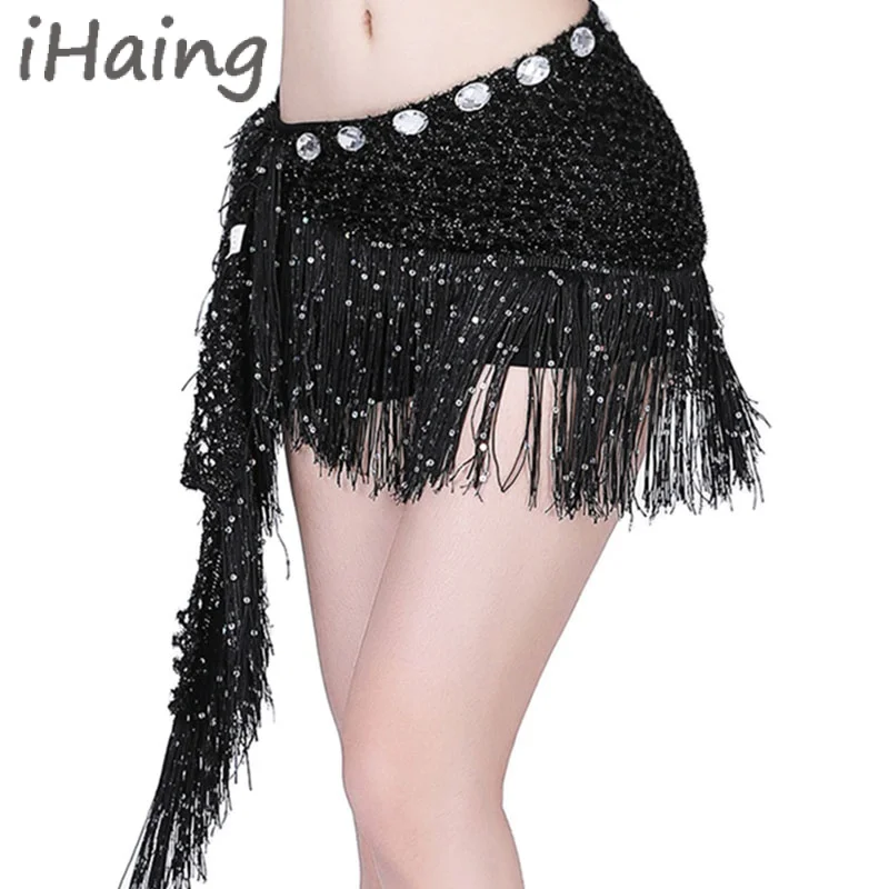 Sciarpa Per Fianchi Danza Del Ventre - Con Frange, Monetine E Paillettes, Costume Da Ballo Taglia Unica - Foto 1