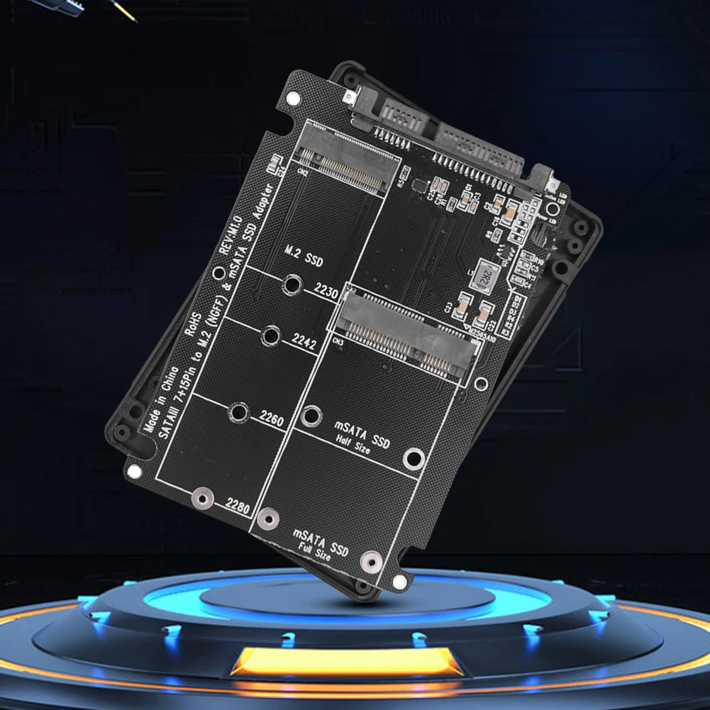 2 in 1 M.2 NGFF B-Ű  MSATA SSD SATA 3.0  ȯ ̽ Ŭ, 6Gbps  2230 2242 2260 2280 SSD