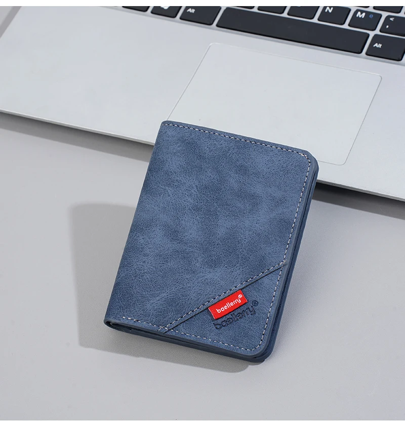 Neue Dünne Kurze Männer Brieftaschen Einfache Karte Halter Hohe Qualität PU Matt Männlichen Brieftasche Geld Clip Foto Halter Männer Geldbörsen – Detail 14