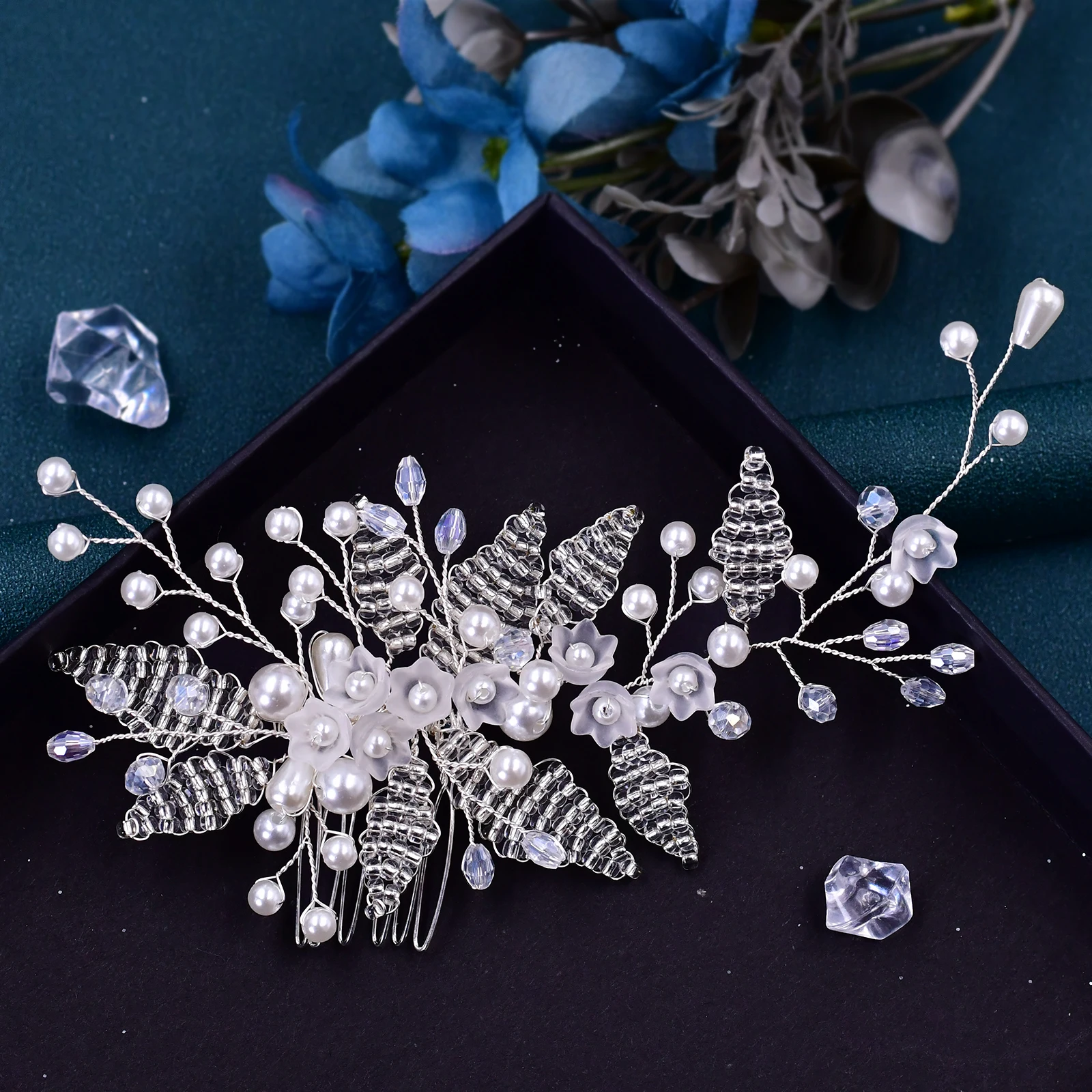アクセサリー wedding hair ornament Wedding Hair Comb Bridal Hair Ornaments Crystal Pearl Beaded
