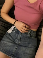 Women's Blue A-line Denim Skirt Y2k Jean Shorts Skirts Harajuku 90s Vintage Mini Cowboy Skirt 2000s Fashion Clothes Summer 2024 - Image 4