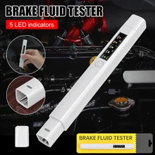 

Brake Fluid Tester Brake Fluid Diagnostic Tool With 5 LED Indicator Brake Oil Test Pen For DOT3 DOT4 DOT5 Brake Fluid No Battery