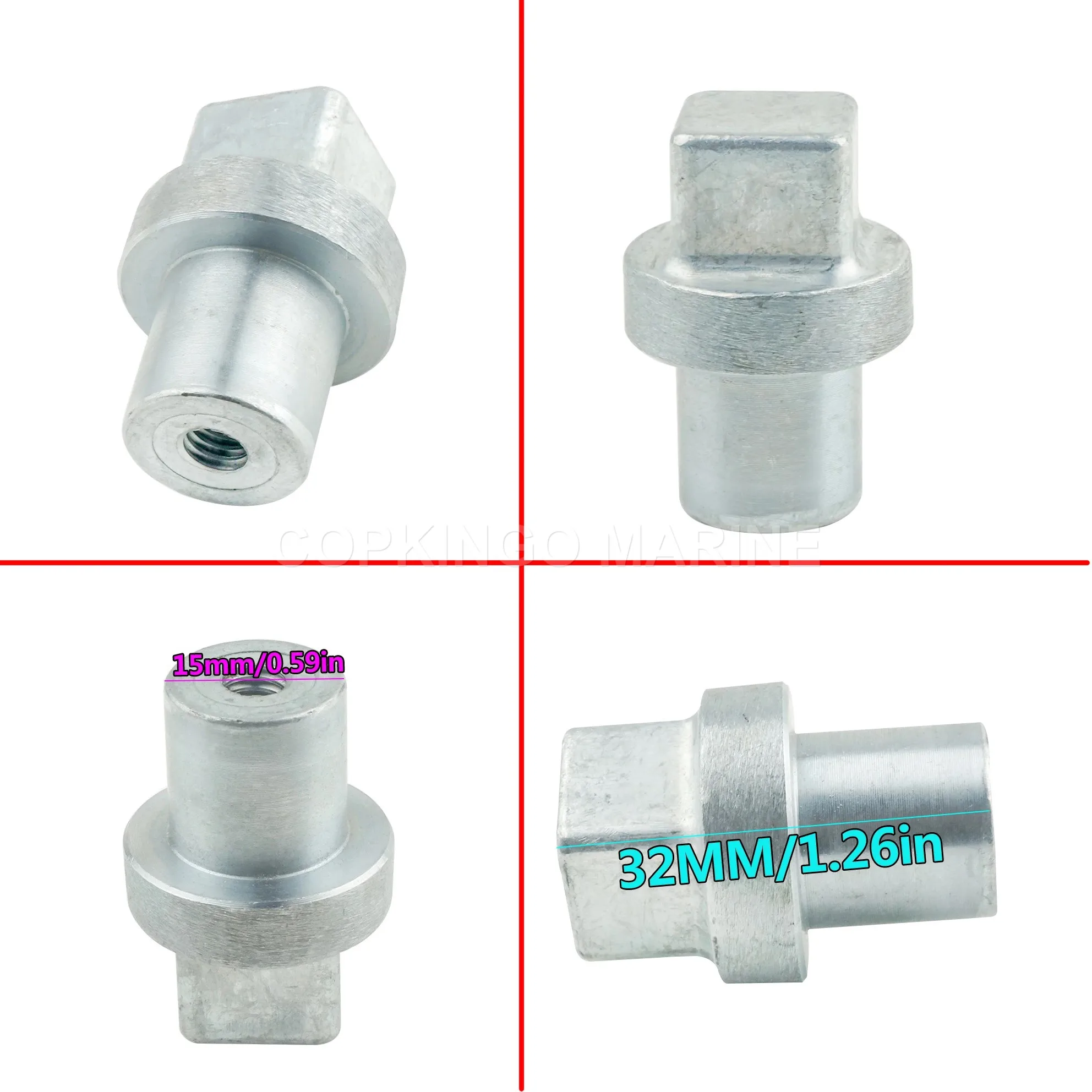 

Boat Zinc Anode 67F-45251-00 For Yamaha Outboard Motor Old Version 4T 80HP 100HP