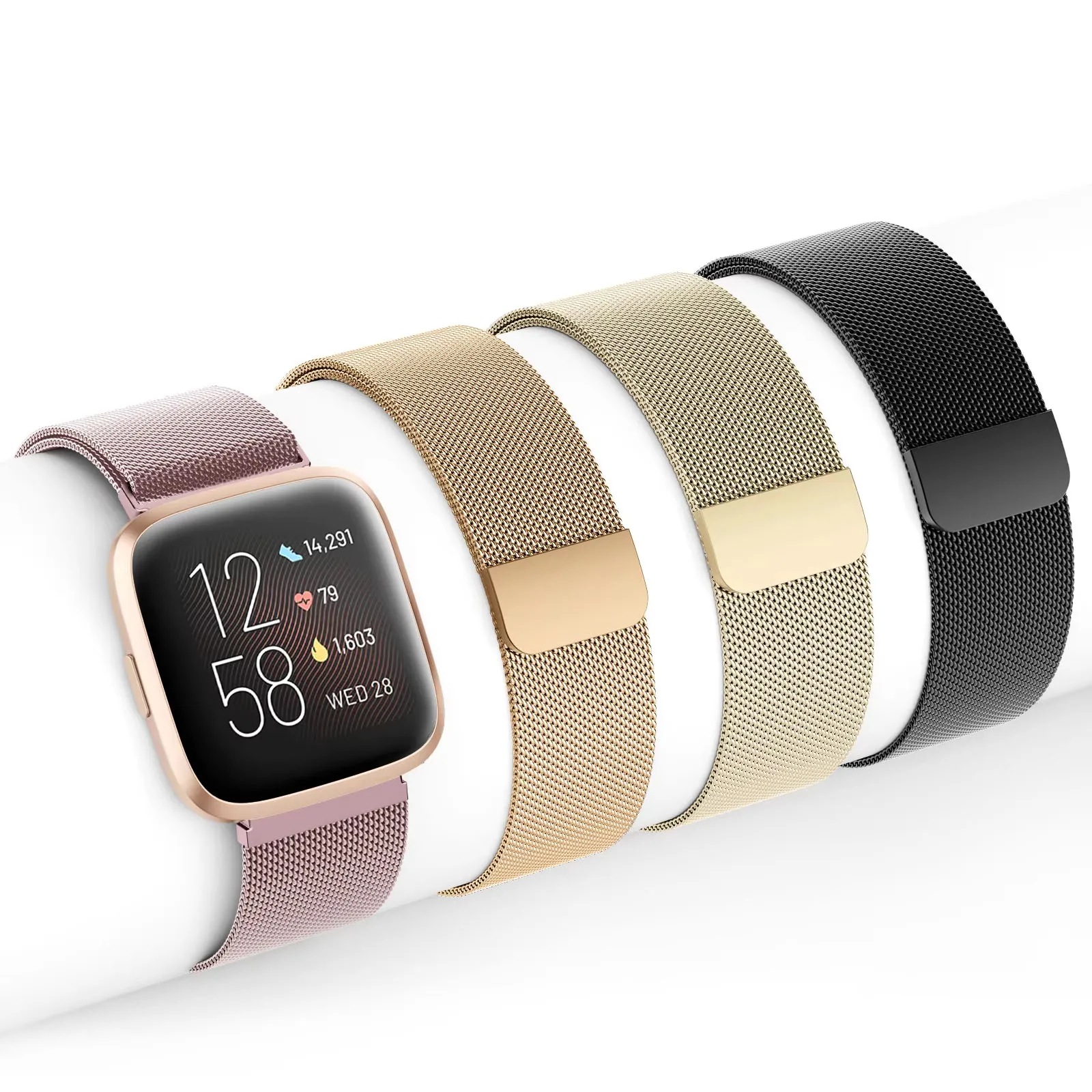 Premium Metal Milanese Loop Strap - Elegant Magnetic Smartwatch Bracelet Band