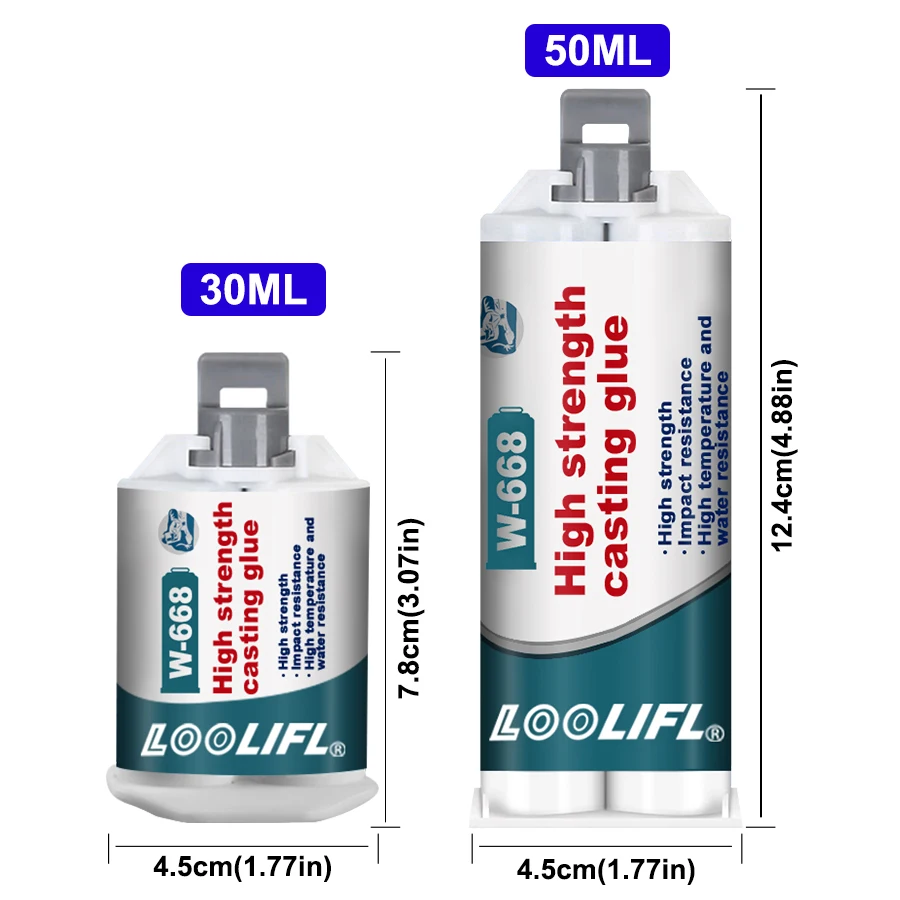 LOOLIFL Metal repair glue high strength adhesive sealant weld metal glue strong heat resistance casting AB glue. 6