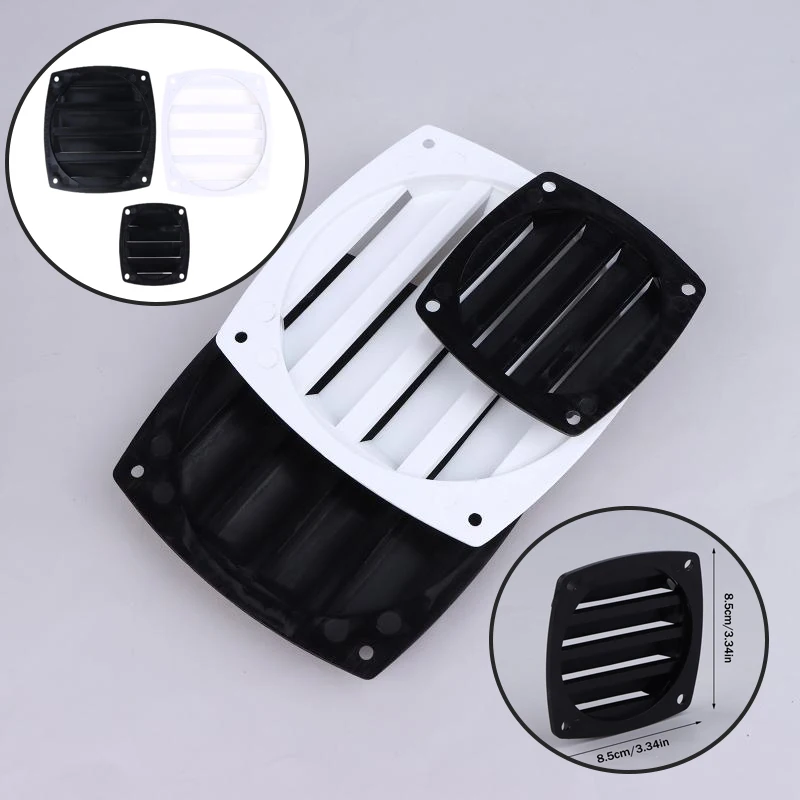 1PcsBlack/White Boat Louvered Vent Replace Square Air Vent Grill Ventilation Ducting Cover Outlet Vent For Marine RV
