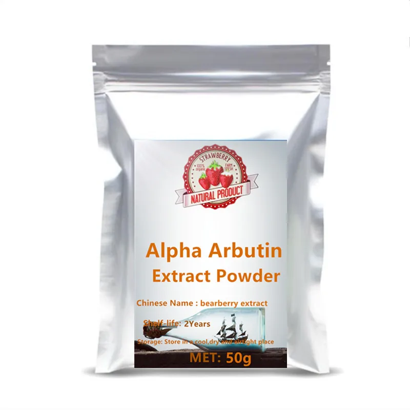 

High quality Pure alpha arbutin powder for skin whitening Extract cosmetic Anti-Aging supplement face body glitter Anti Acne