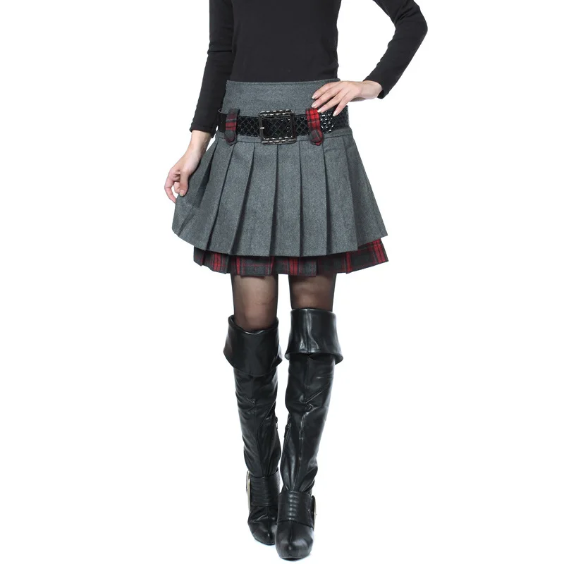 

new winter fashion young girls plus size brand female girls thick mini skirt