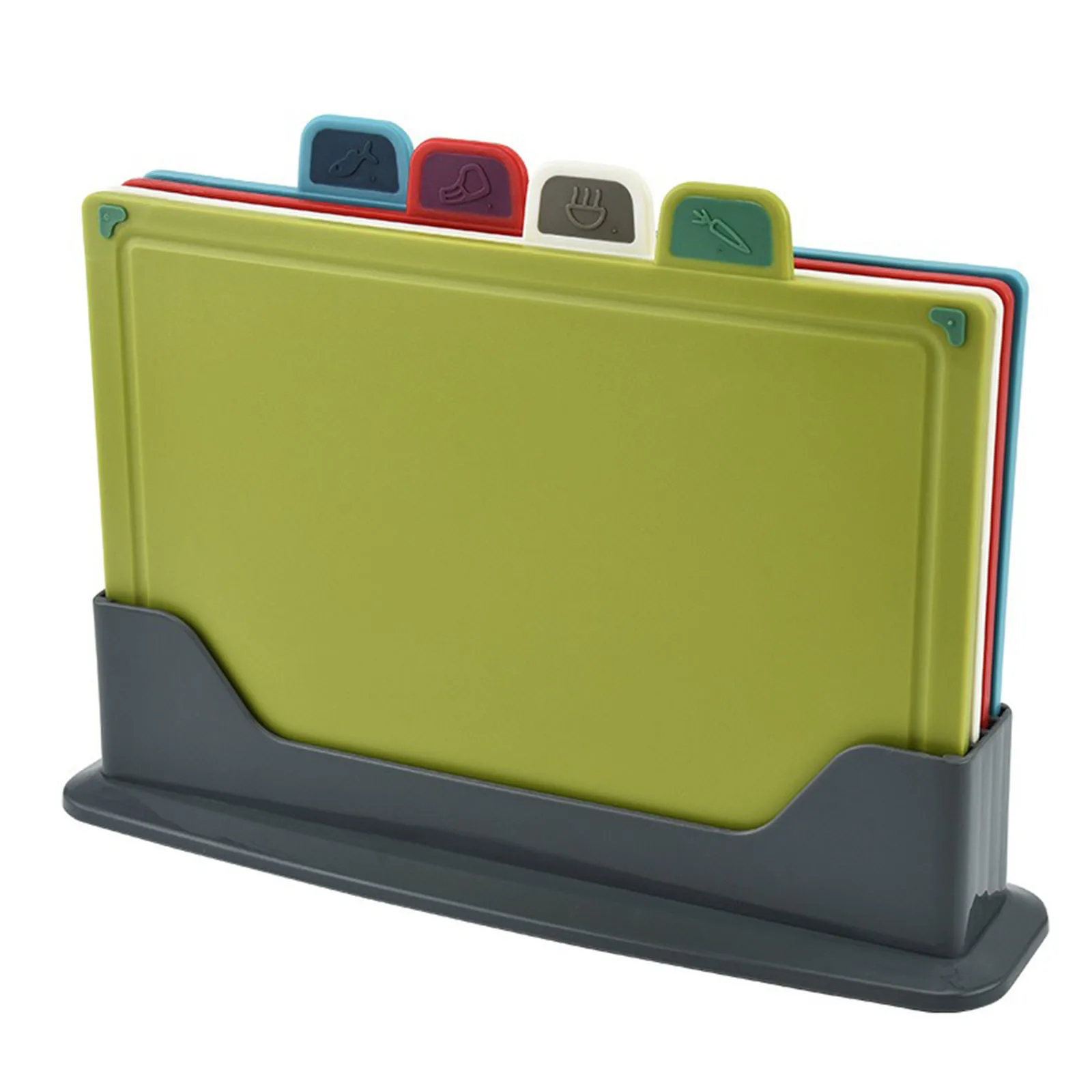 

Minimal Space Organized Slip Resistant Coded Cutting Board Set Convenient Storage Stand Cutting Chopping Board Set