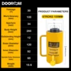 DOOROOM 30T Hollow Plunger Hydraulic Cylinder RCH-20 30TSingle Acting Ram Cylinder 100mm Heavy Duty Lifting Tool Multifunctional 4