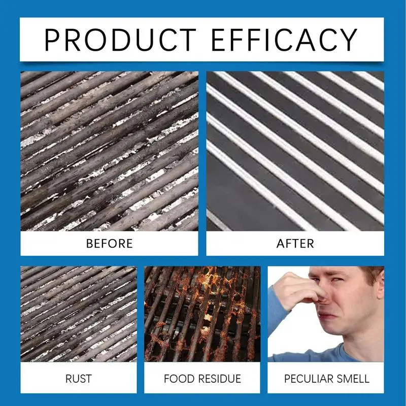 BBQ Grill Cleaner Professional Oven Degreaser Spray Cleaning Supplies Stain Remover Solution Eliminates Thick Grease & Build-Up
