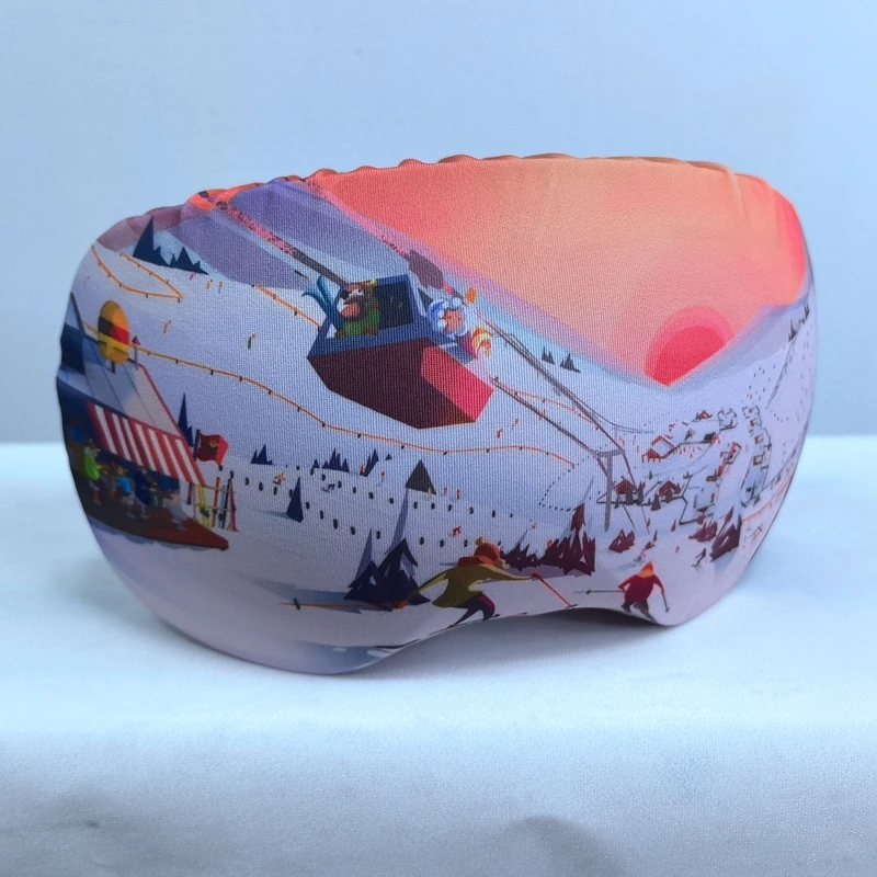 Customer Pattern Soft Bag Snowboard Goggles Protective Cover Hot Sale Microfiber Ski Goggle Lens Cover 5