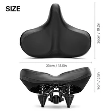 

Oversized Bicycle Seat Wide Bike Saddle Comfortable Mountain Bicycle Cushion Pad Waterproof Cycle Seat for Men Women Road MTB