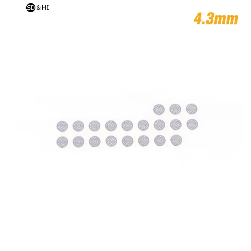 20 adet kulak içi kulaklık filtre toz Net kulakiçi toz geçirmez çelik ızgara tutkal ile 4.0-5.0mm