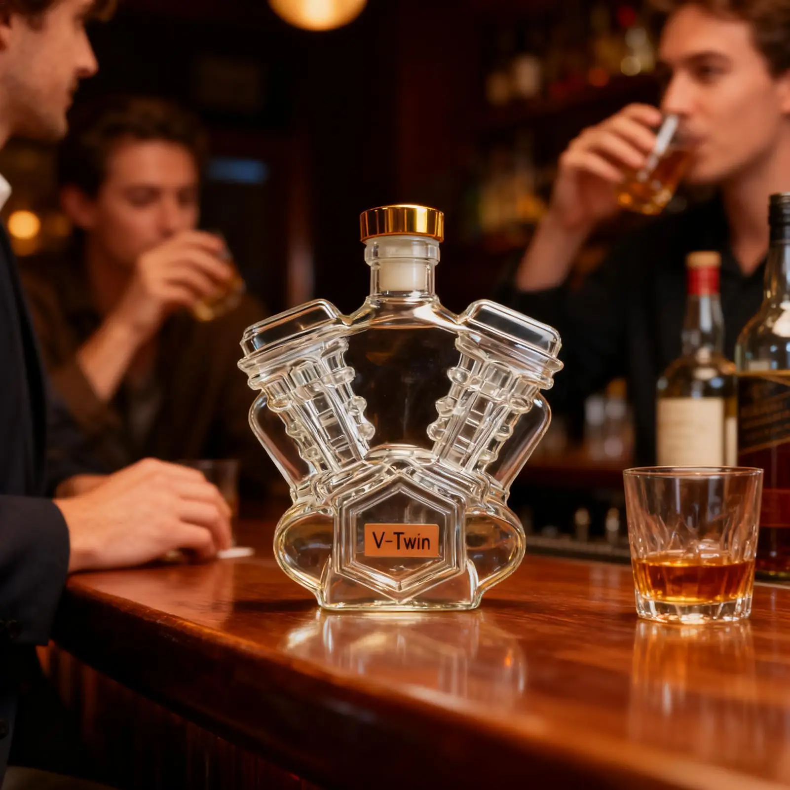 Empty Whiskey Bottles Household Wine Decanter Decorative Motorcycle Engine Shape Alcohol Container for Dining Room Display